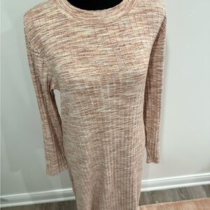 Old Navy Women's Long Sleeve Knit Dress in Beige